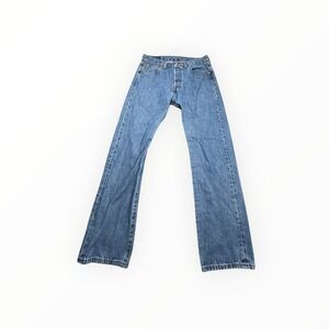 Levis 501 Original Fit Medium Wash Blue Denim Button Fly Jeans W31 L30